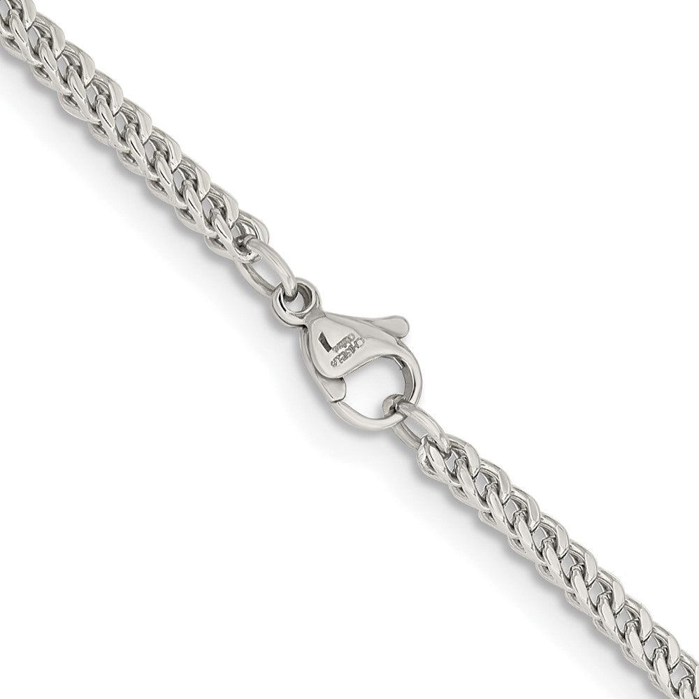 Stainless Steel Polished 2.5mm 20in Franco Chain
