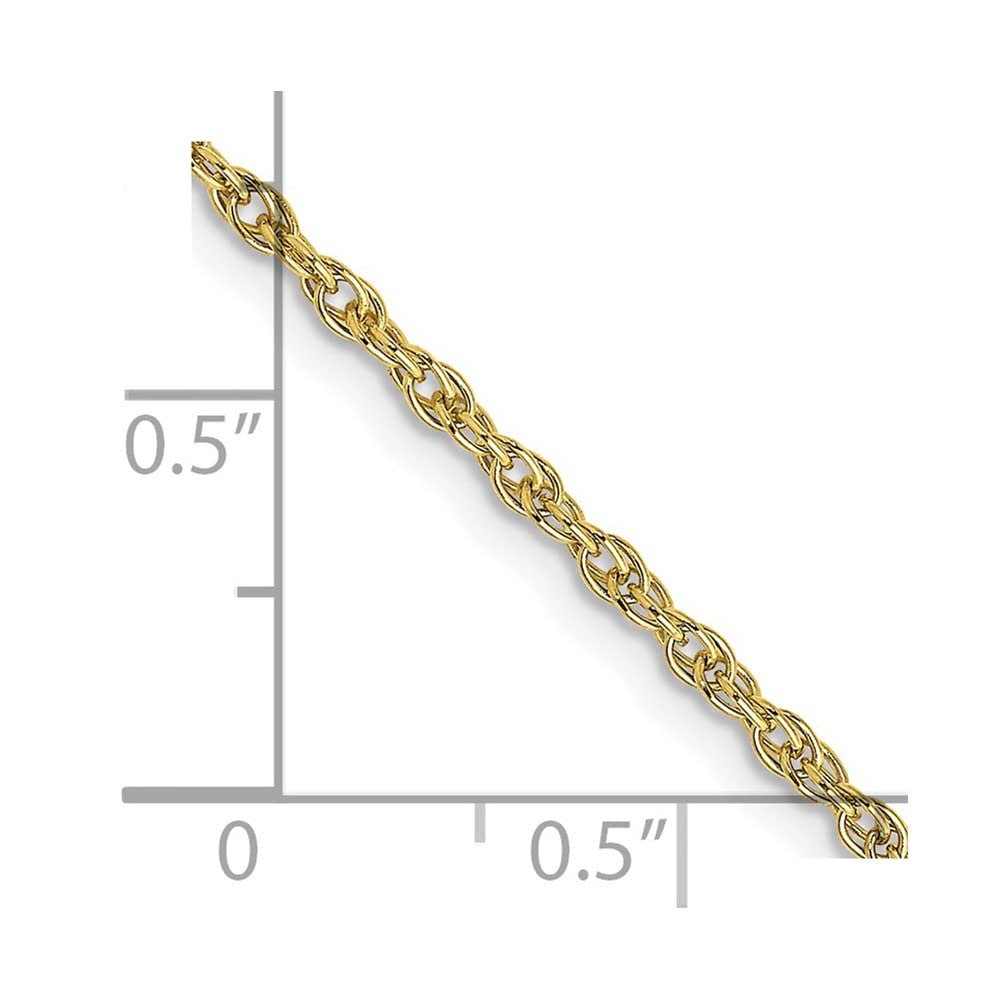 10k 1.55mm Carded Cable Rope Chain