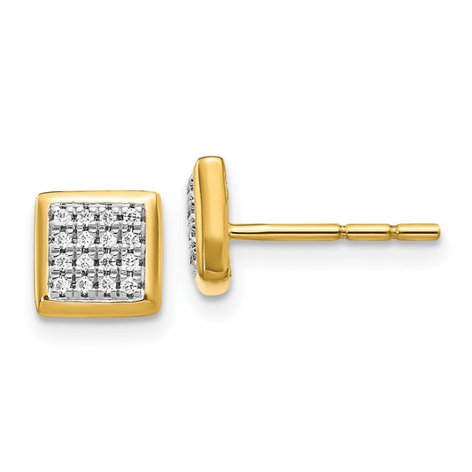14k Diamond Post Earrings