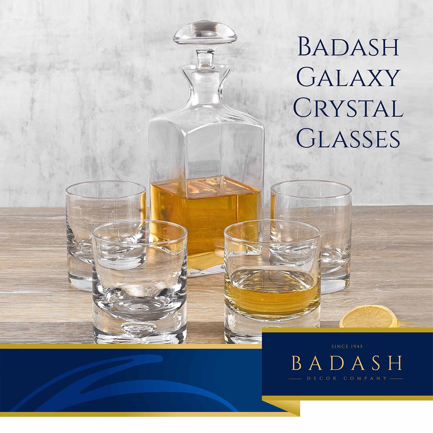 Badash Galaxy Rocks Glasses  4 pc Set