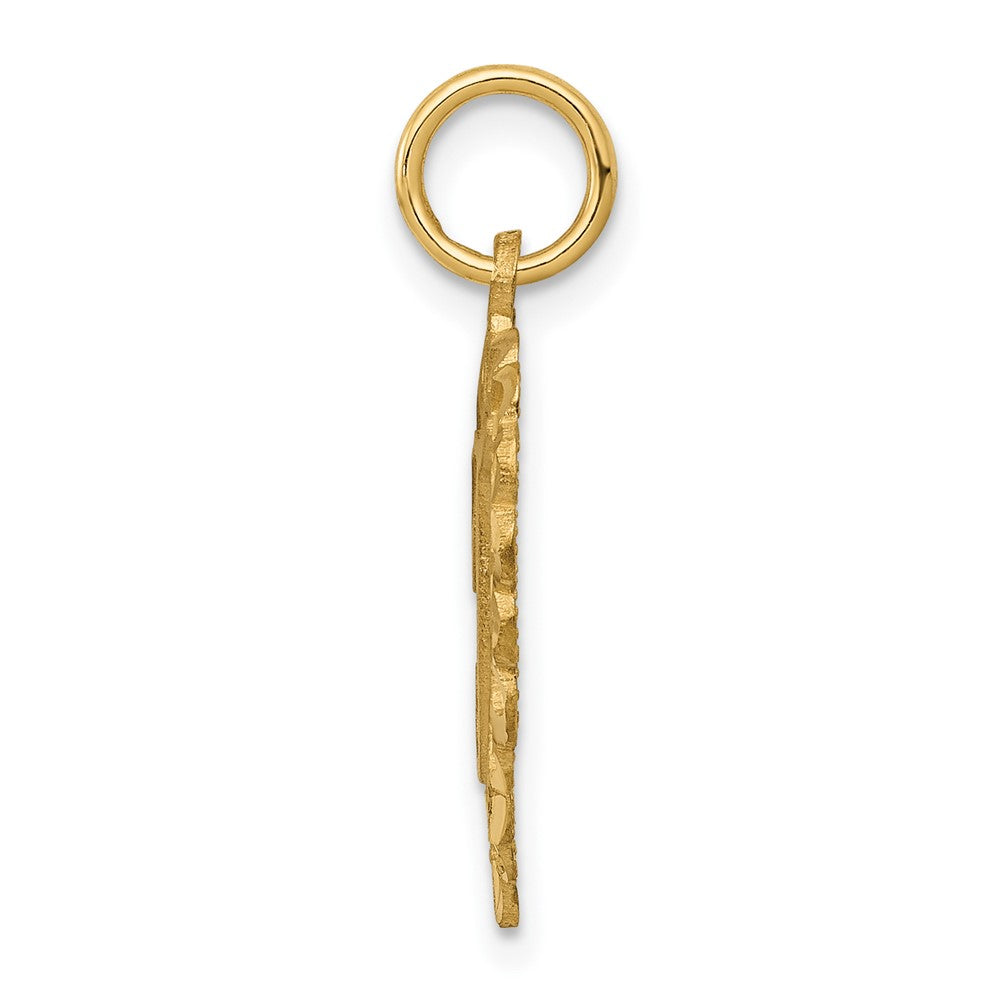 10k Gold Initial T Charm
