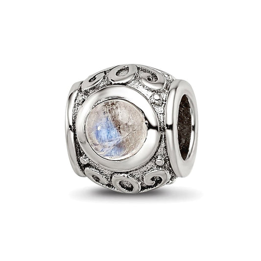 Sterling Silver Reflections Moonstone Bead