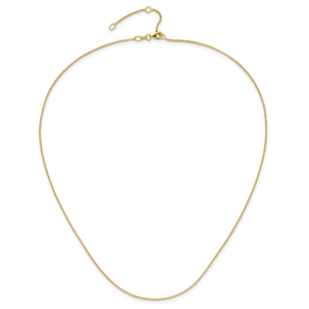 14K 1mm D/C Open Franco 1in+1in Adjustable Chain
