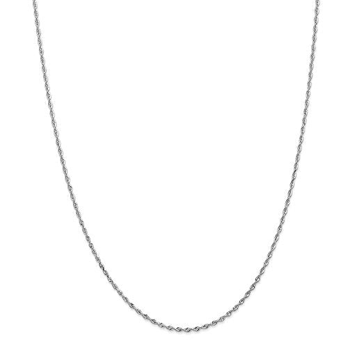 10k White Gold 1.85mm D/C Quadruple Rope Chain