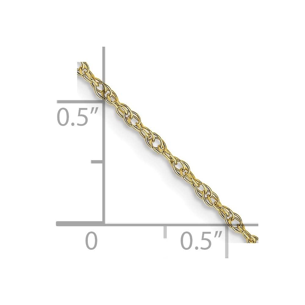 10k 1.35mm Carded Cable Rope Chain
