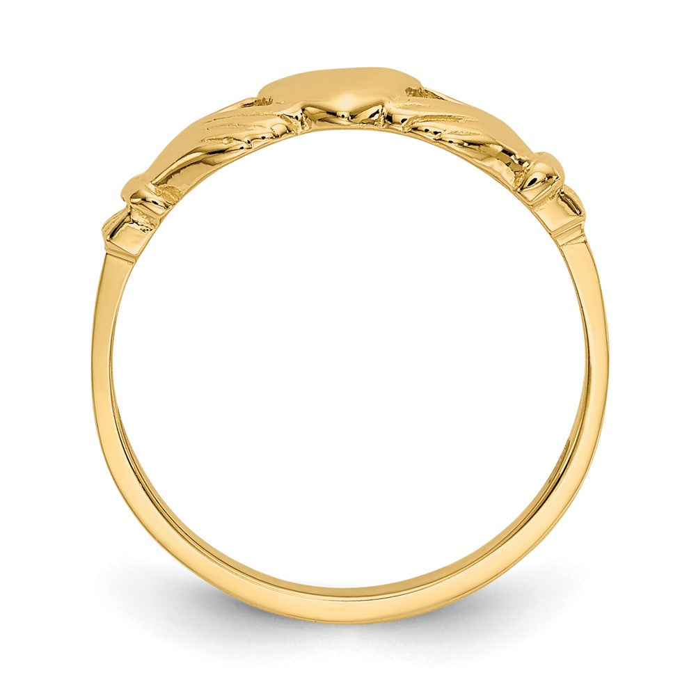 14k Claddagh Baby Ring Size 1