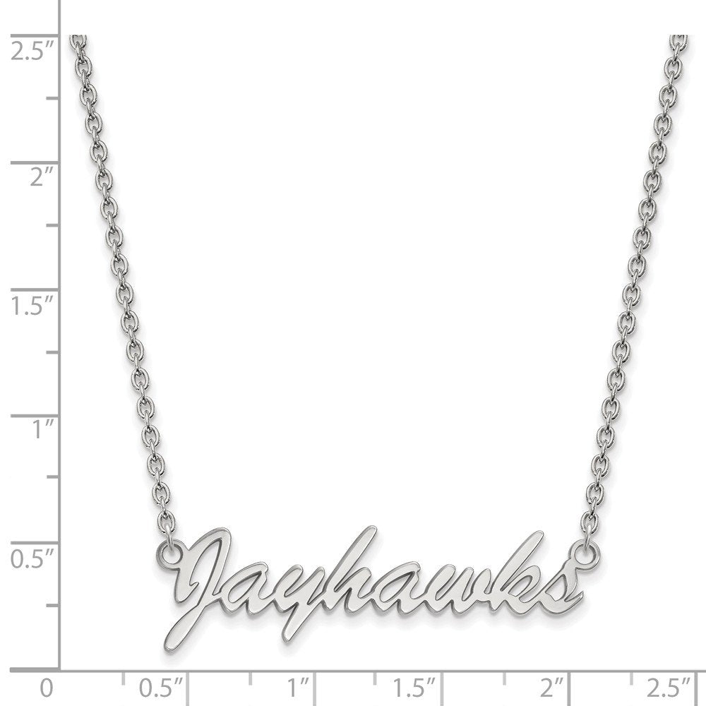 Women's Kansas Jayhawks Sterling Silver Script Logo Necklace