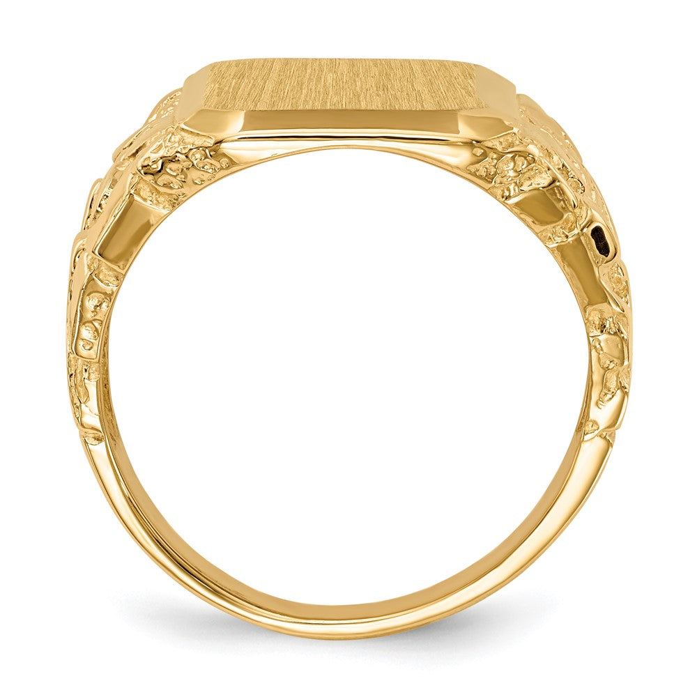 10k 14.0 x 13.0mm Open Back Men's Signet Ring