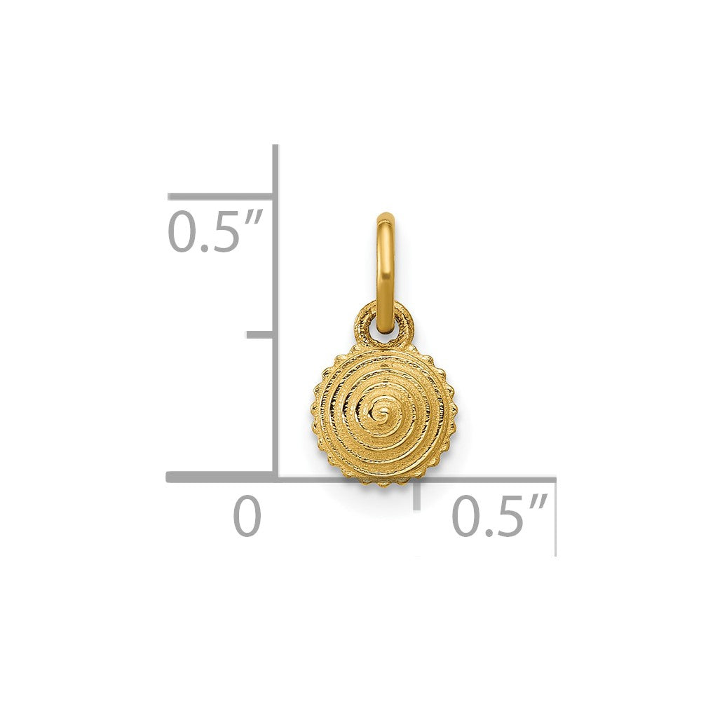 14K Polished Cupcake Pendant