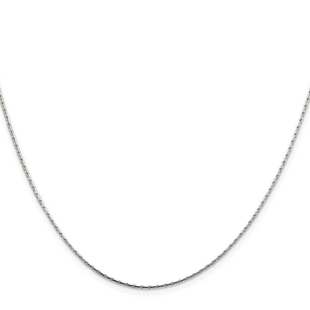 Sterling Silver 1mm Oval Box Chain 18 Inches