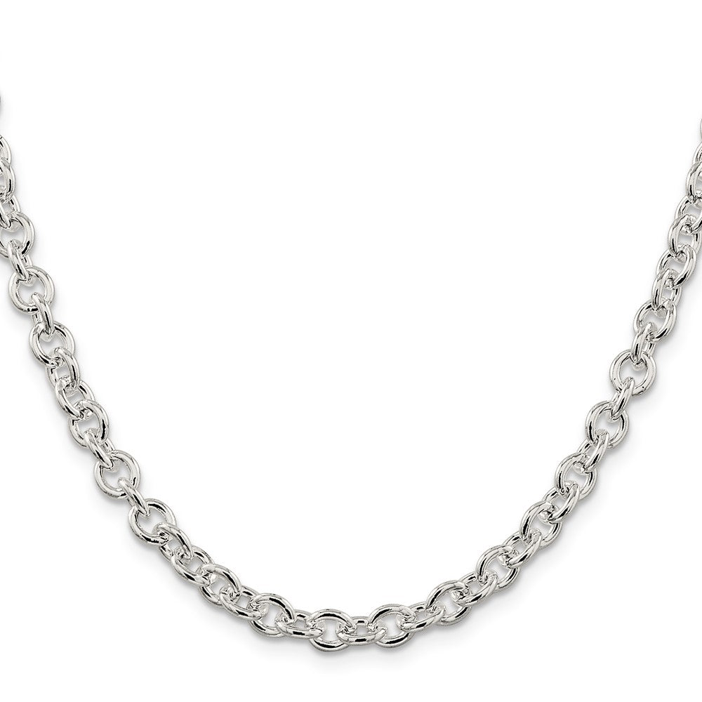 Sterling Silver 6.1mm Cable Chain 30 Inches