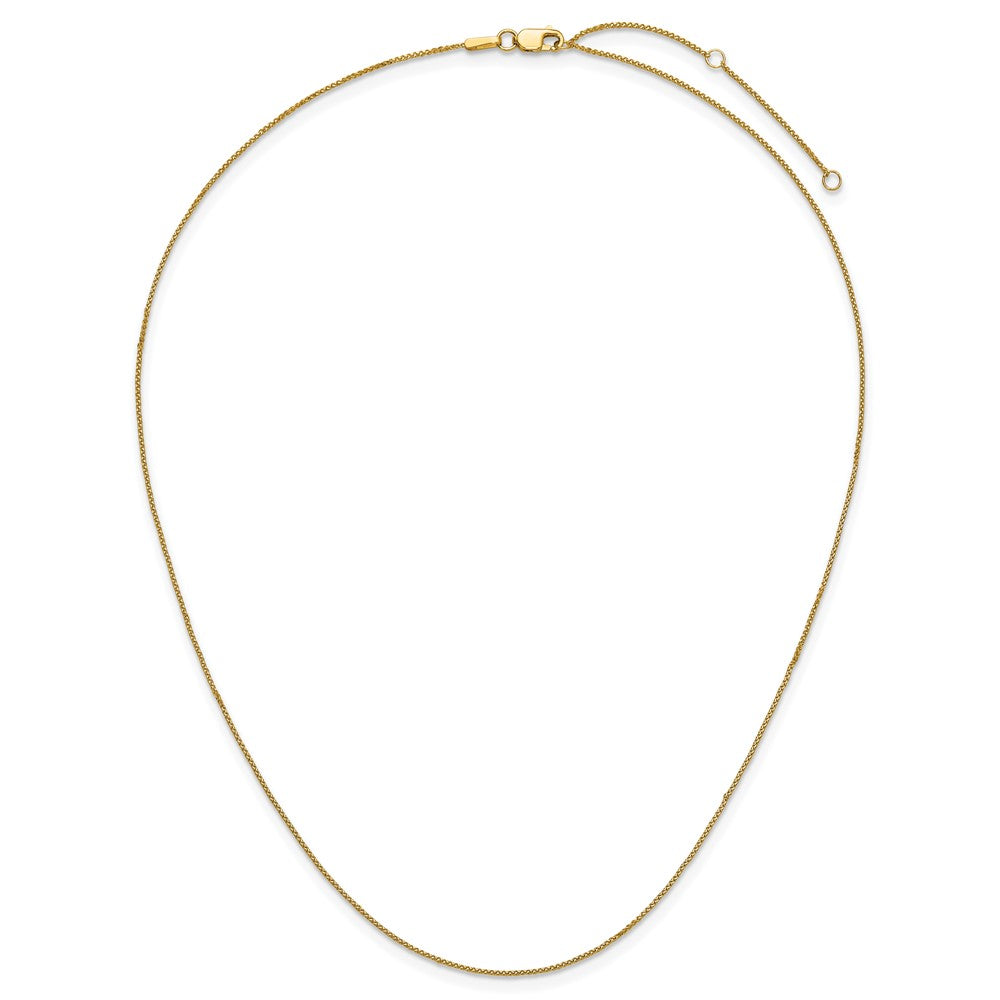 14K .65mm D/C Spiga 1in+1in Adjustable Chain