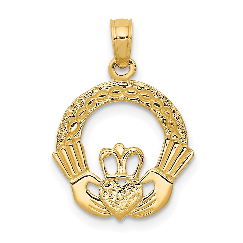 10k Claddagh Charm Yellow Gold