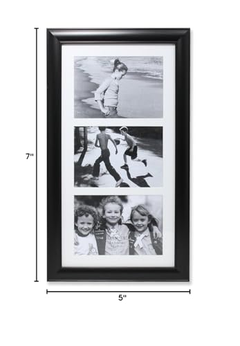 Lawrence Frames 536057T Three Opening Collage Frame - Black- 0.71 in.