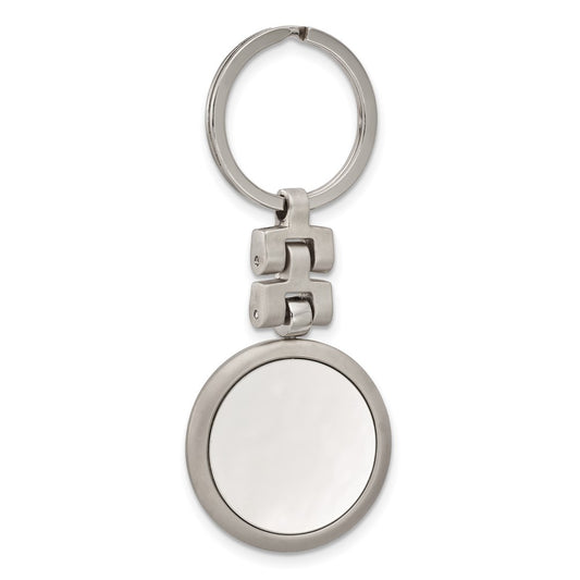 Silver-tone Circle Dangle Key Ring