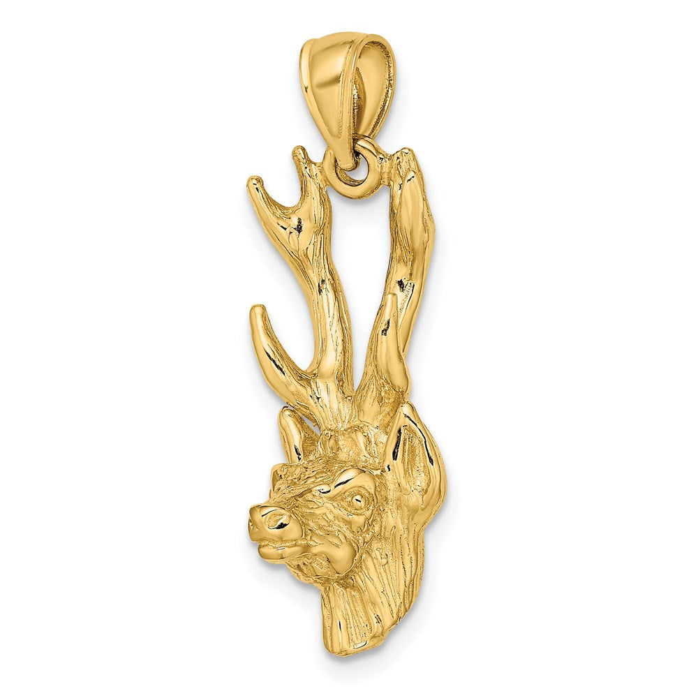 14K 3-D Deer Head Charm