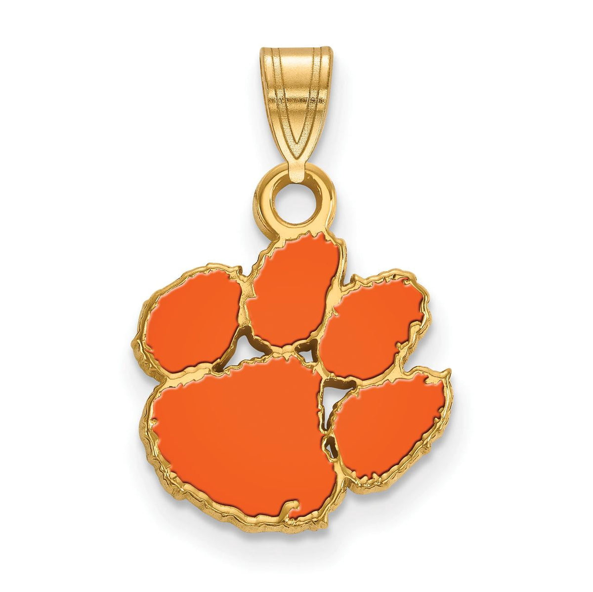 Women's Clemson Tigers Gold Plated Small Enamel Pendant
