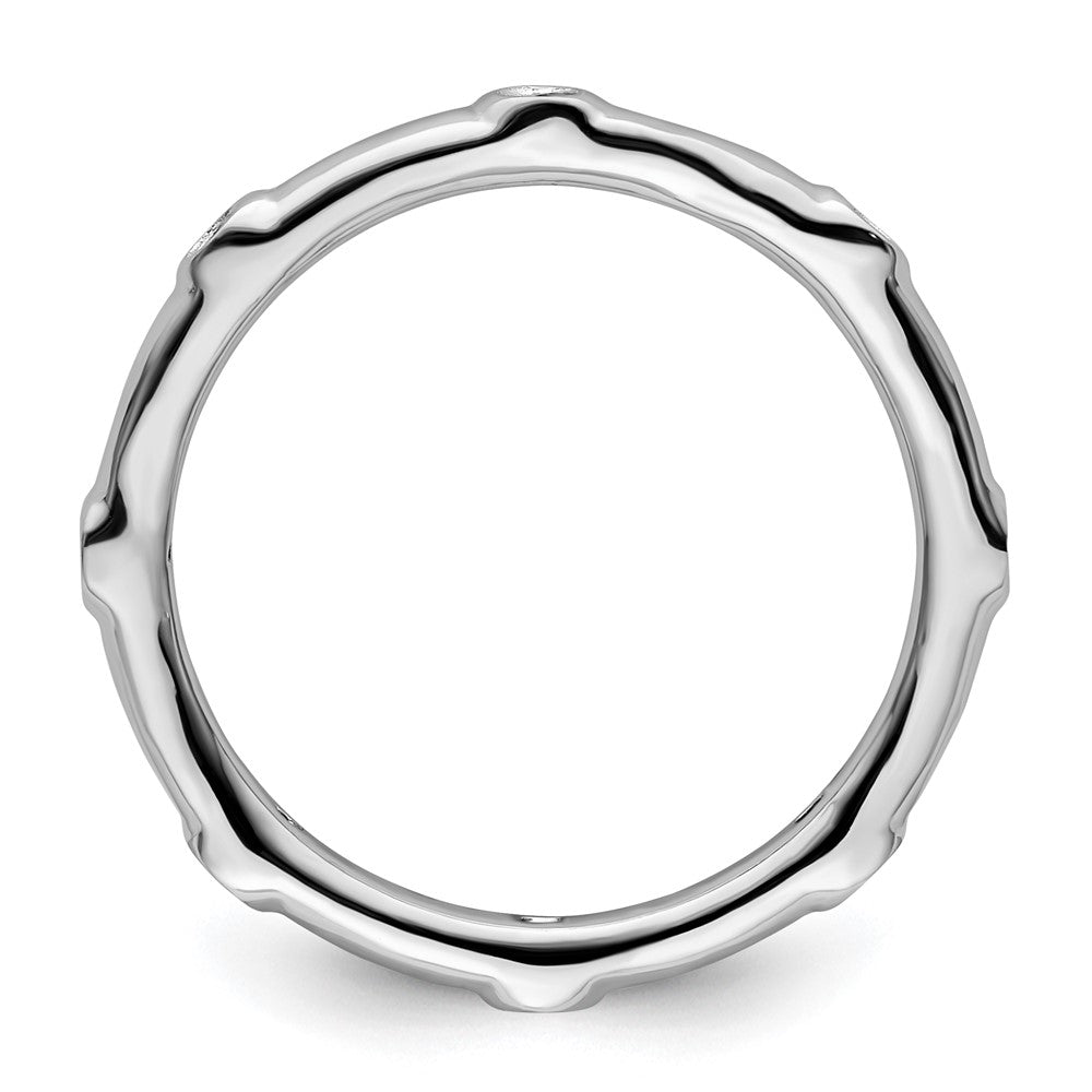 Sterling Silver Stackable Expressions Peridot Ring Size -5