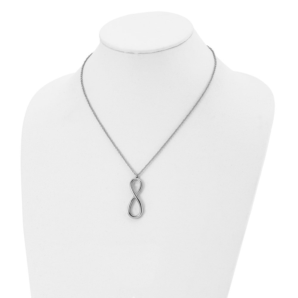 Stainless Steel Polished Infinity 18in Necklace