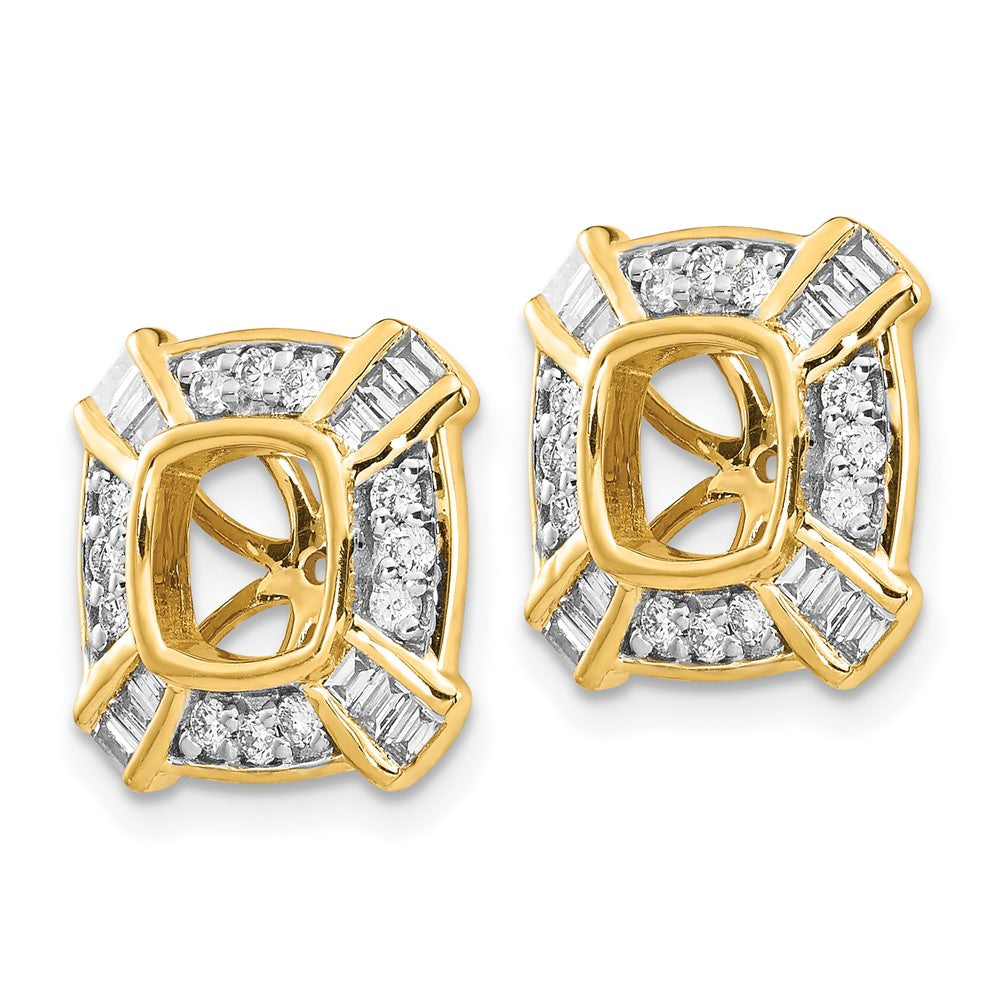 14k Fancy Diamond Earring Jackets