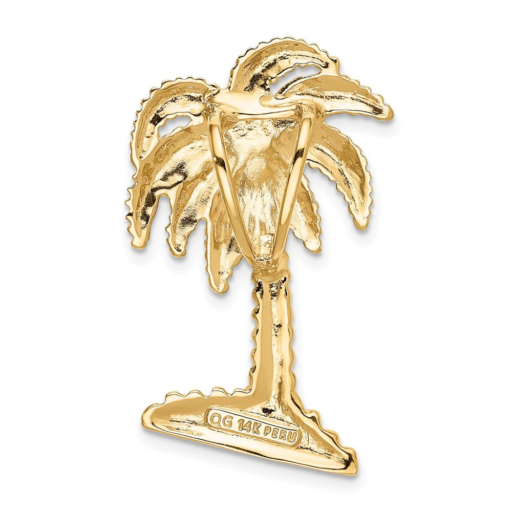 14k Palm Tree Slide Yellow Gold