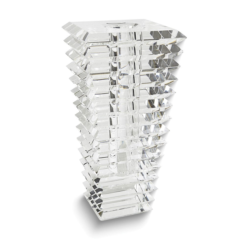 Small Crystal Inverted Pyramid Vase