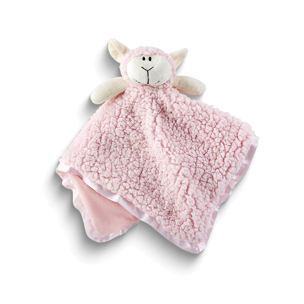 Pink Cuddle Buds Plush Lamb Blanket