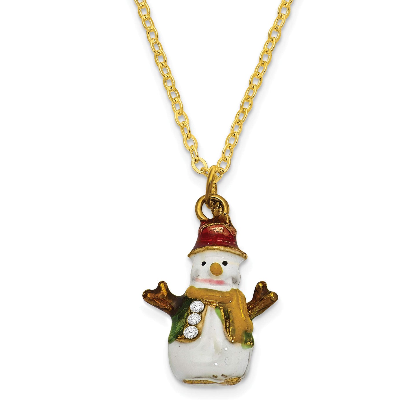 Pewter Snowman Tree Trinket Box