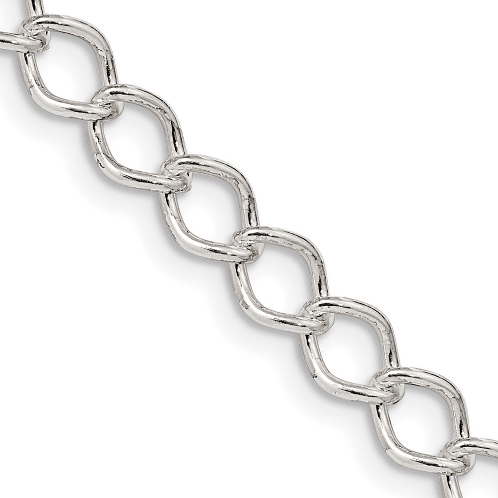 Sterling Silver 5.75mm Fancy Open Curb Chain 24 Inches