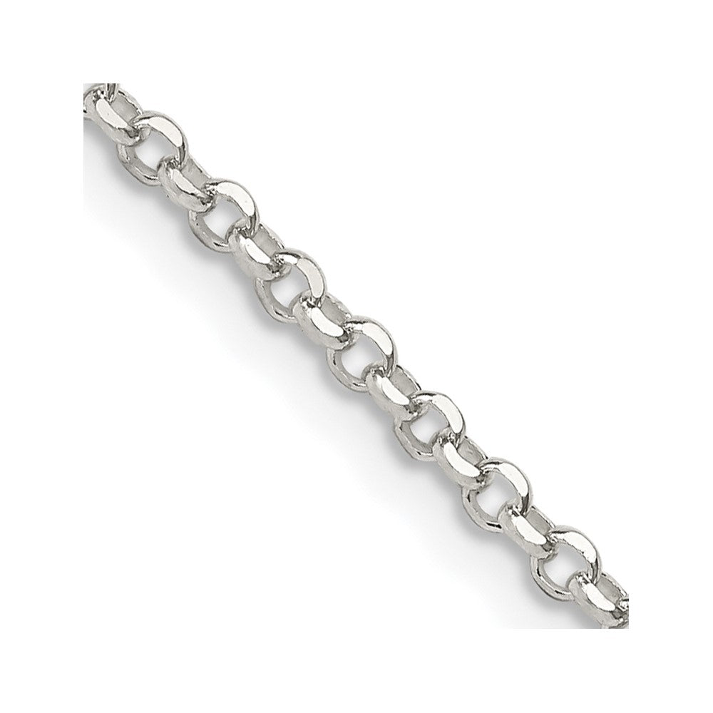 Sterling Silver 2.2mm Diamond-cut Cable Chain 16 Inches