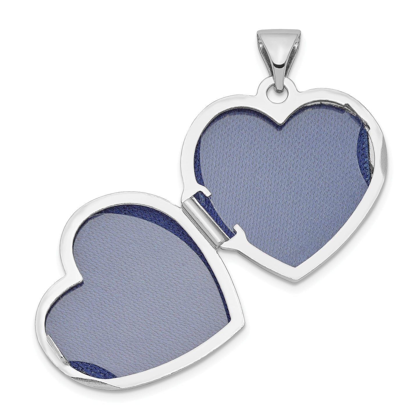 Sterling Silver Rhodium-plated Heart Locket