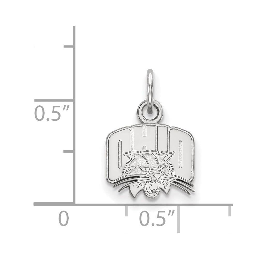 LogoArt Sterling Silver Ohio University Xs Pendant Necklace