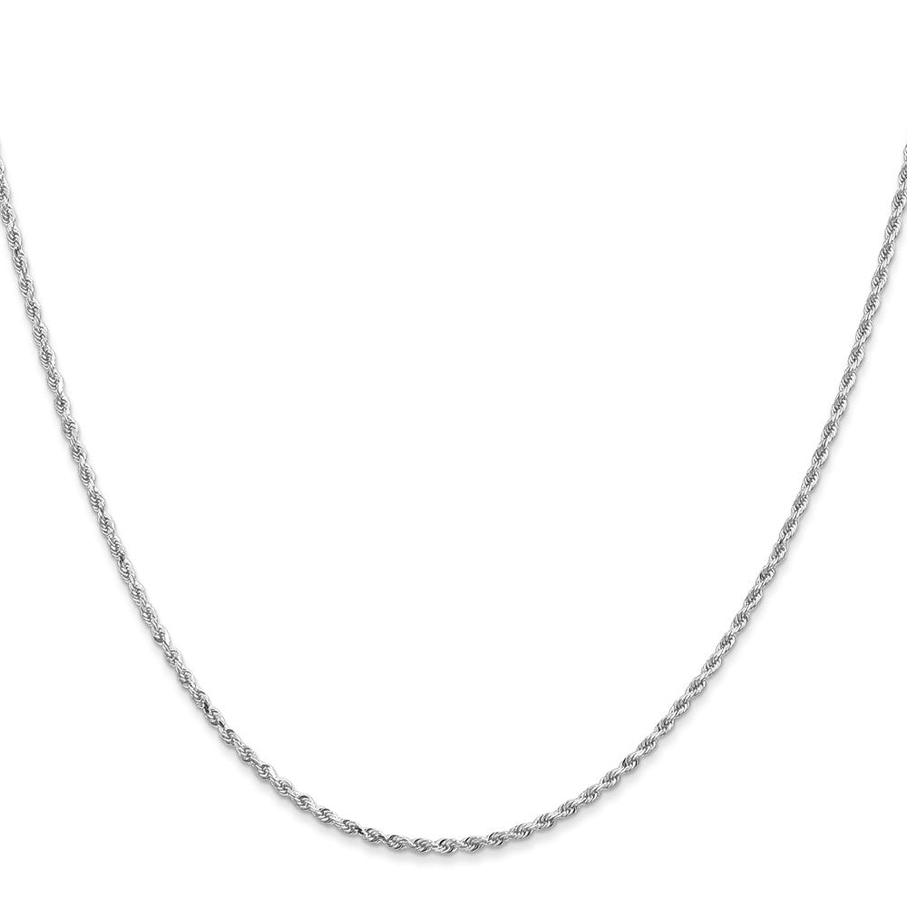 10k White Gold 1.75mm Diamond-Cut Rope Chain