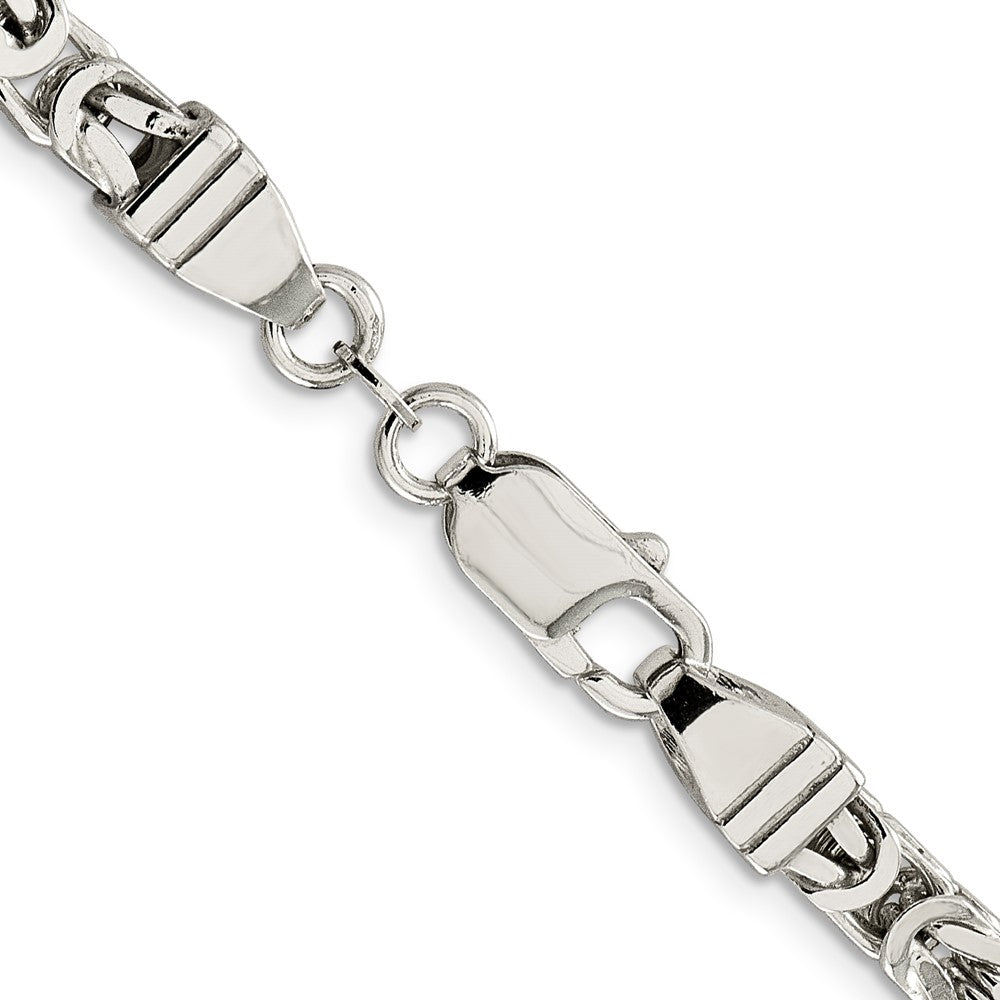 Sterling Silver 5mm Byzantine Chain 26 Inches