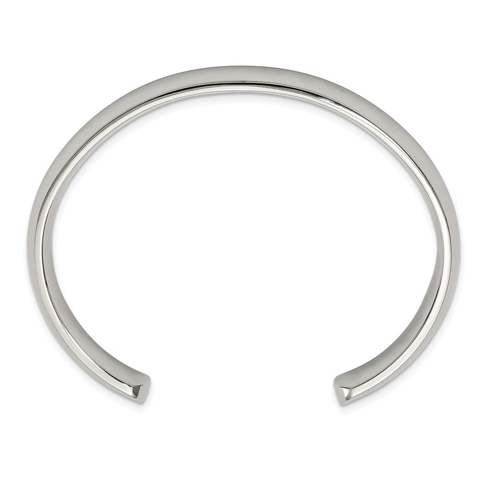 Stainless Steel Polished 8mm Cuff Bangle