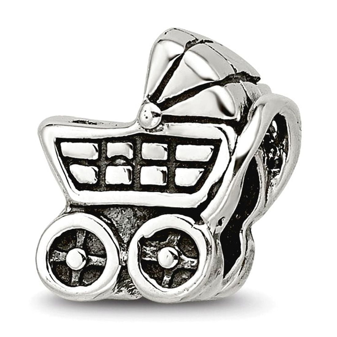 Sterling Silver Reflections Baby Carriage Bead