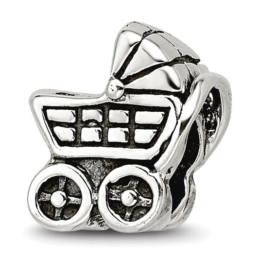 Sterling Silver Reflections Baby Carriage Bead