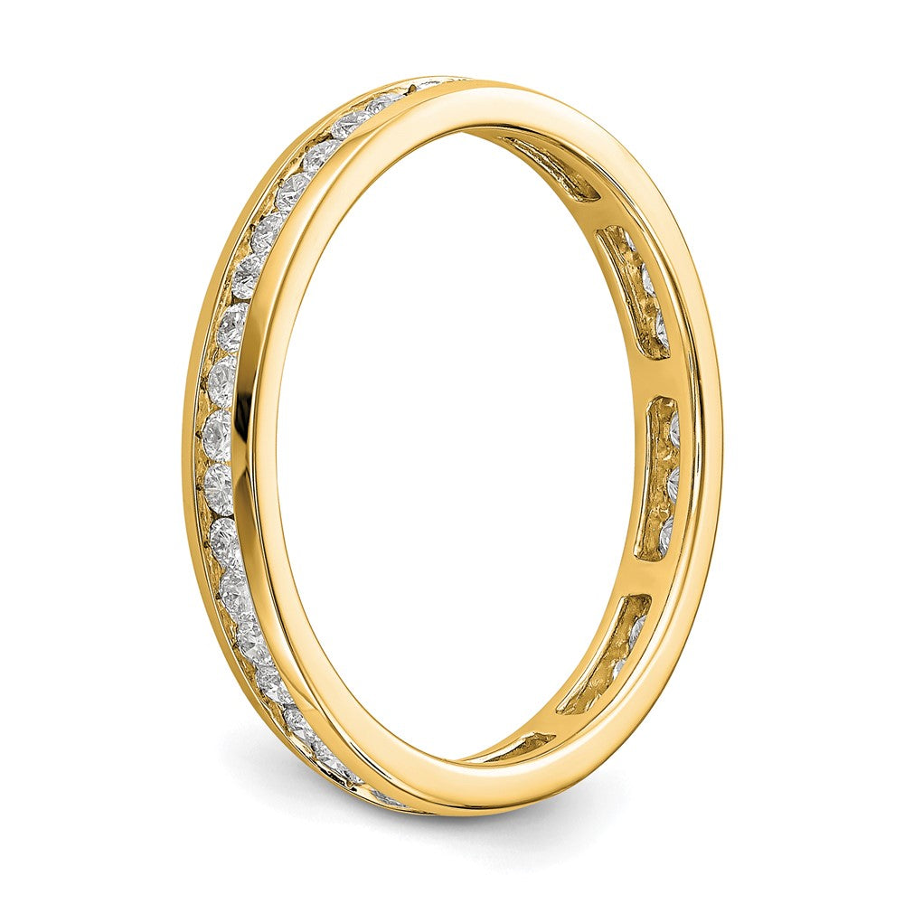 14k 1/2 carat Lab Grown Diamond VS/SI+ G+ Channel Set Size 9 Eternity Band