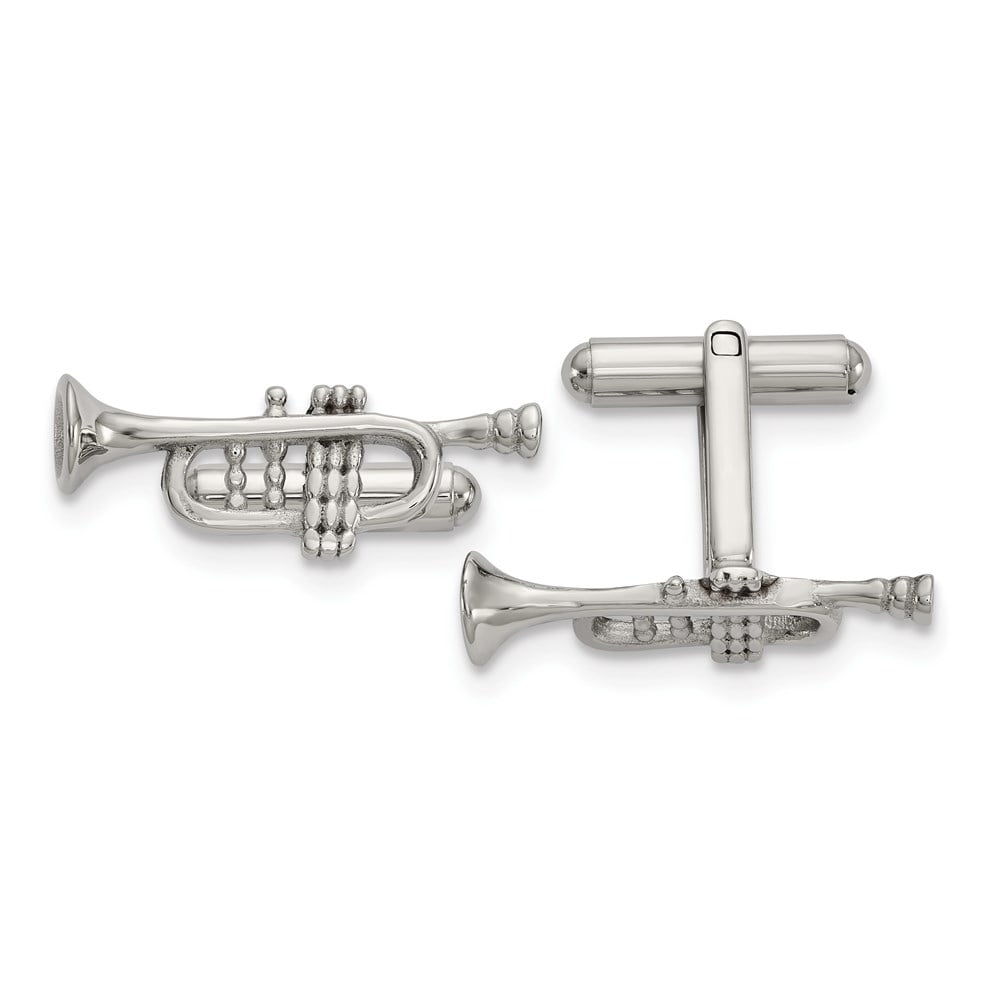 Chisel  Stainless Steel High Polished Trumpet Men's Cuff Links
