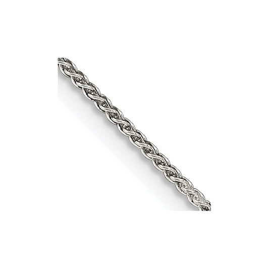 Sterling Silver 1.25mm Round Spiga Chain 24 Inches