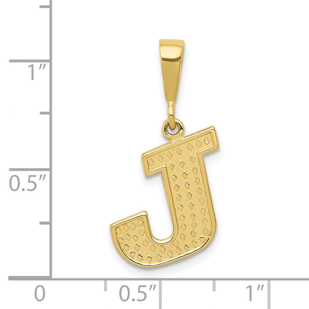 10KY Initial J Pendant