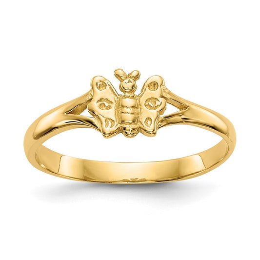 10K Butterfly Baby Ring Size 2