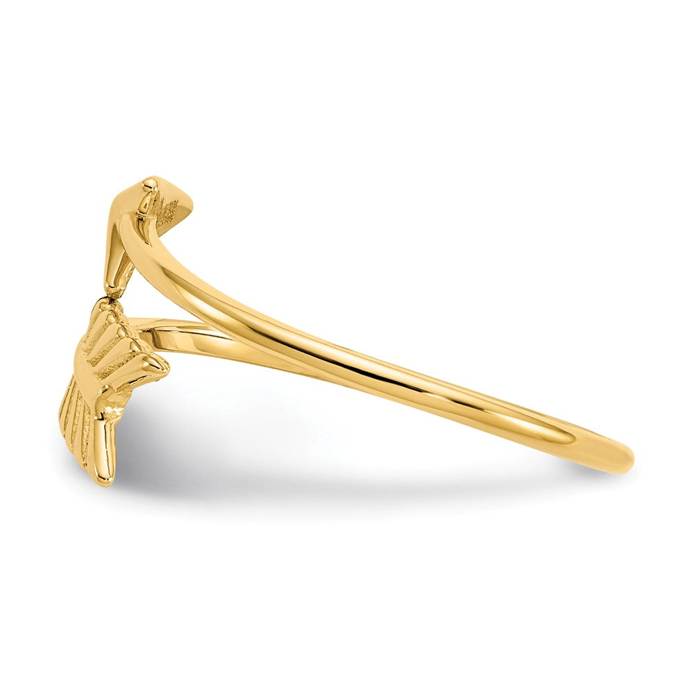14K Polished Arrow Ring Size 7
