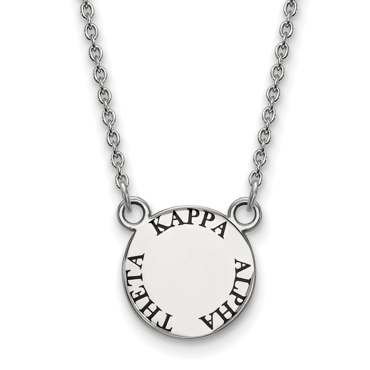 LogoArt Sterling Silver Kappa Alpha Theta Extra Small Enameled Pendant Necklace With 18 Inch