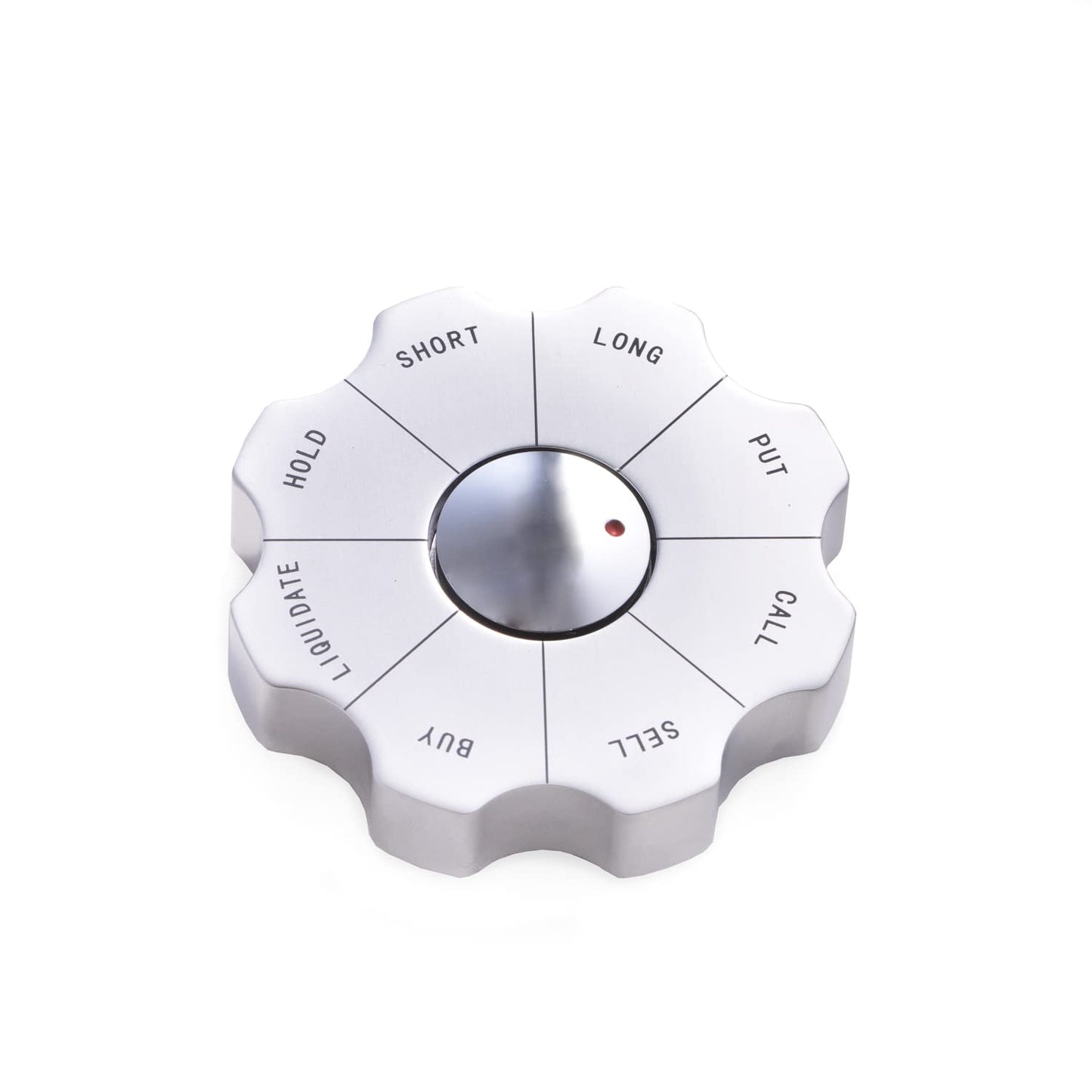Bey-Berk International G530B Stock Market Spinner Decision Maker Paperweight - Silver