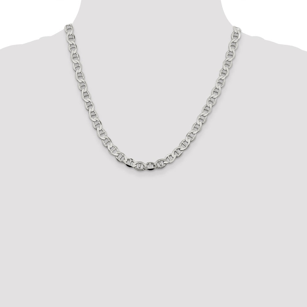 Sterling Silver 7.1mm Flat Anchor Chain 20 Inches