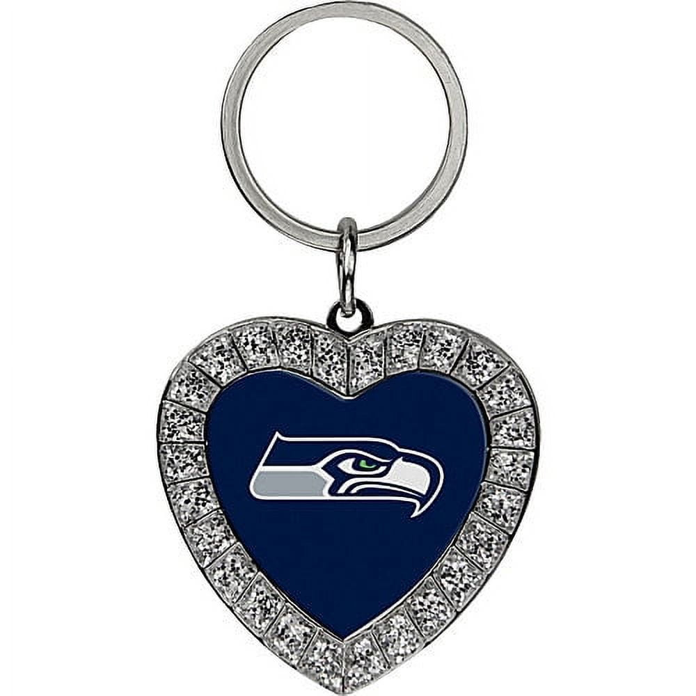 Rico Industries Seattle Seahawks Bling Rhinestone Heart Keychain
