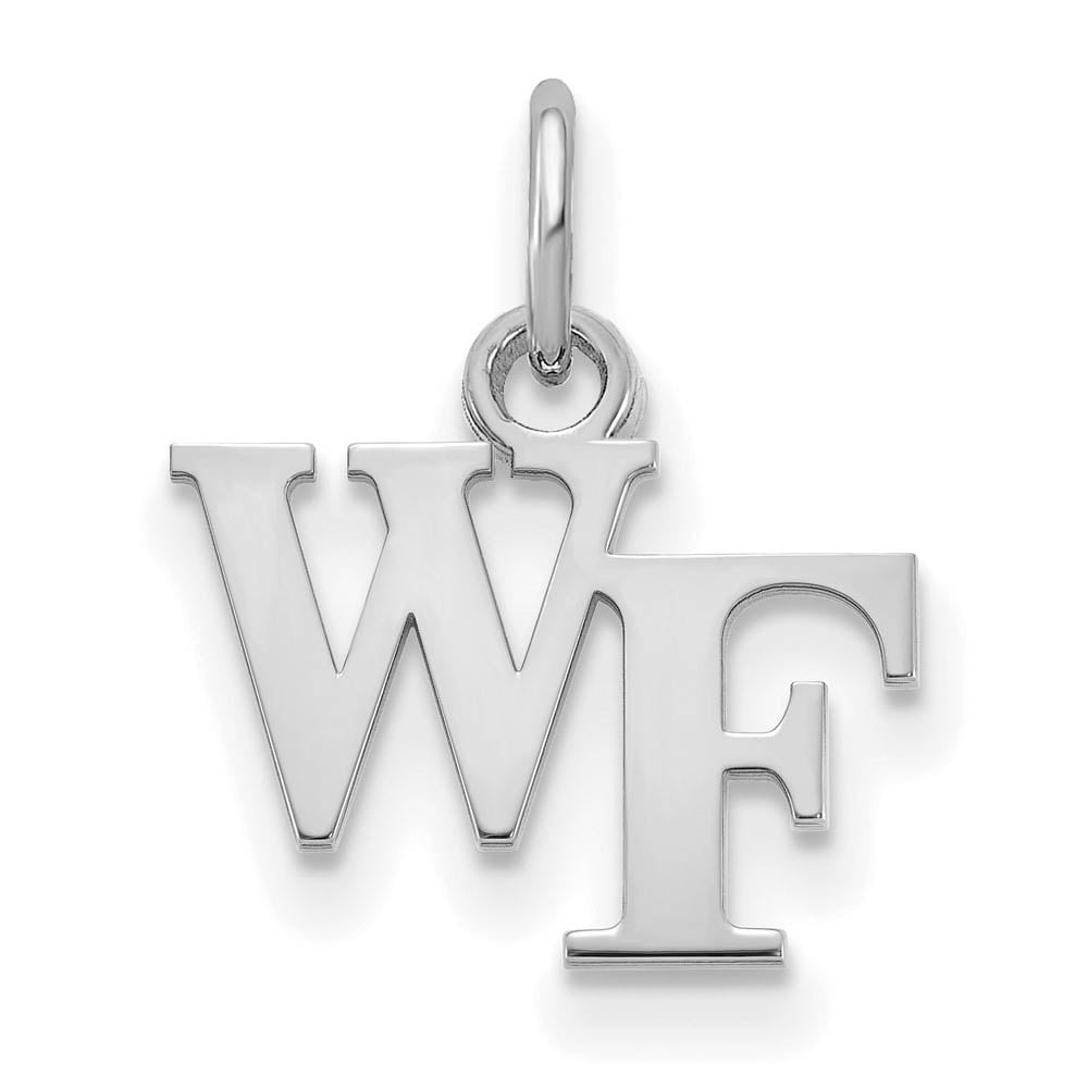14k White Gold LogoArt Wake Forest University W-F Extra Small Pendant Q4W001WFU