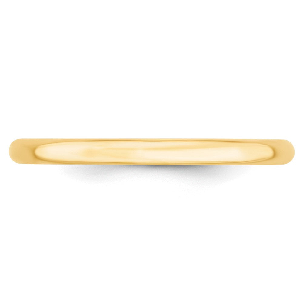 10k Yellow Gold 2mm Lightweight Comfort Fit Wedding Band Size 6.5