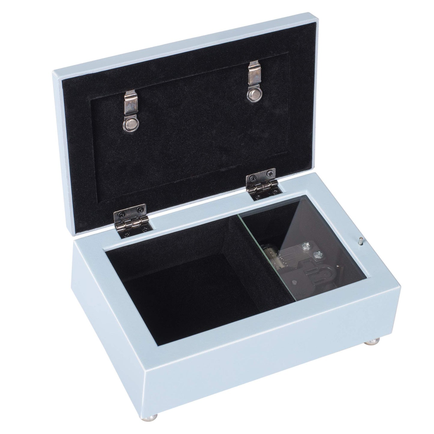 Treasured Wishes Baby Blue Baby Boy Resin Music Box: JESUS LOVES ME QGM22883
